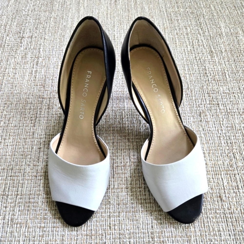 Franco Sarto L-Ilsa Peep Toe Pump Leather Heels